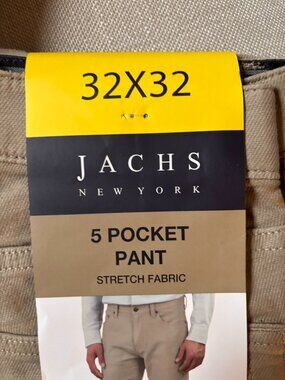 Men’s Tan Khaki 5-Pocket Stretch Pants 32x32 NWT